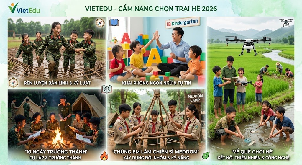 Cẩm Nang Chọn Trại Hè 2026: 5 Hành Trình Trải Nghiệm “Vàng” Cho Học Sinh